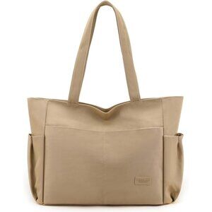 Women's Khaki Large Purse Tote Bag Lightweight Handbag Satchel Shoulder Bag